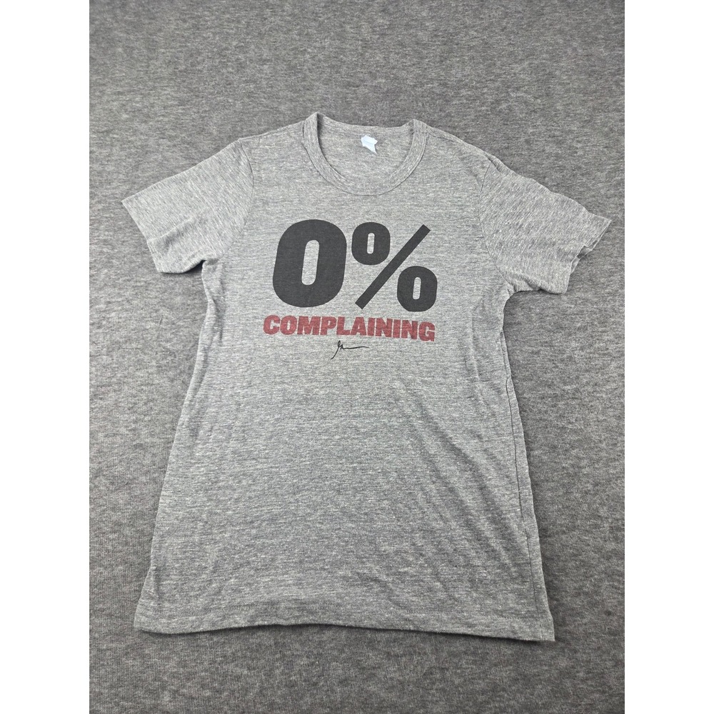 Gary vee V T Shirt Womens M Gray 0% Complaining Graphic Tri-Blend Tee Vaynerchuk